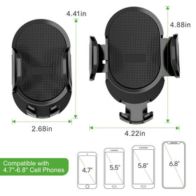 10L0L golf cart phone holder fits Club Car DS and Precedent