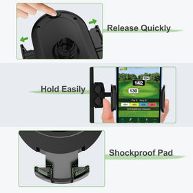 10L0L golf cart phone holder durable PP construction with silicone pads