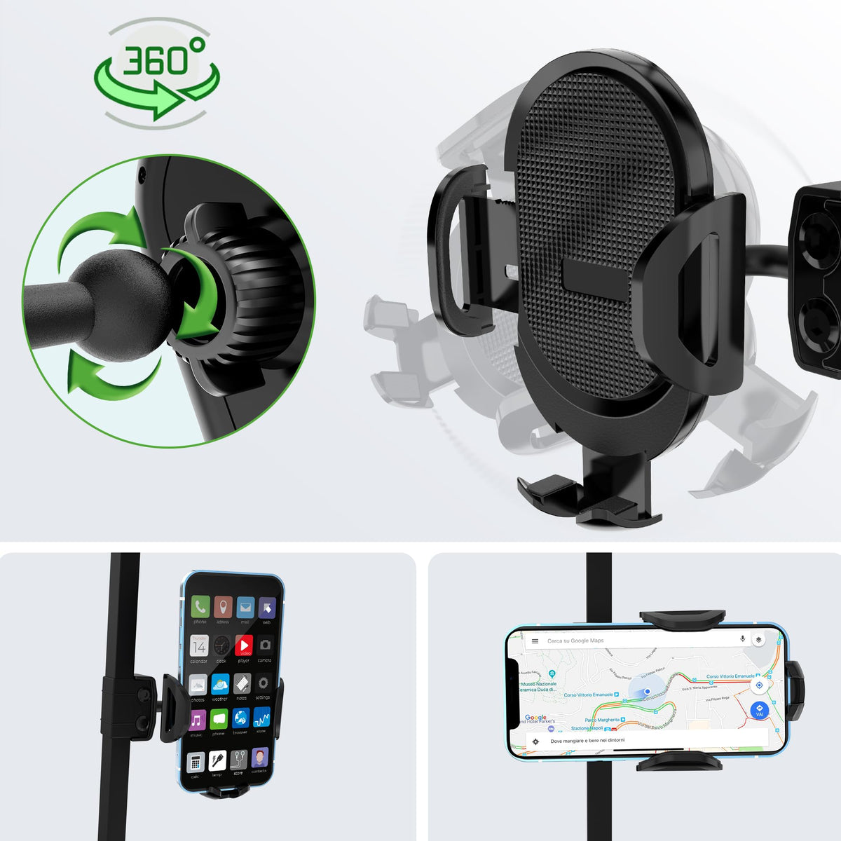 10L0L golf cart phone holder fits Yamaha EZGO TXT models