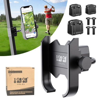 10L0L Golf Cart Mount with 360-degree rotation for easy landscape or portrait viewing