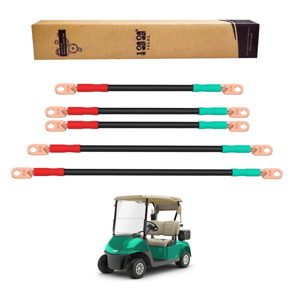 10L0L golf cart pure copper cables 11-inch set for reliable high-power connections.