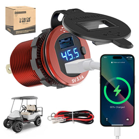 10L0L golf cart quick charge dual USB ports for fast charging on the go