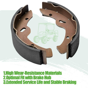 Durable brake shoes from 10L0L promote smoother operation and longer life.
