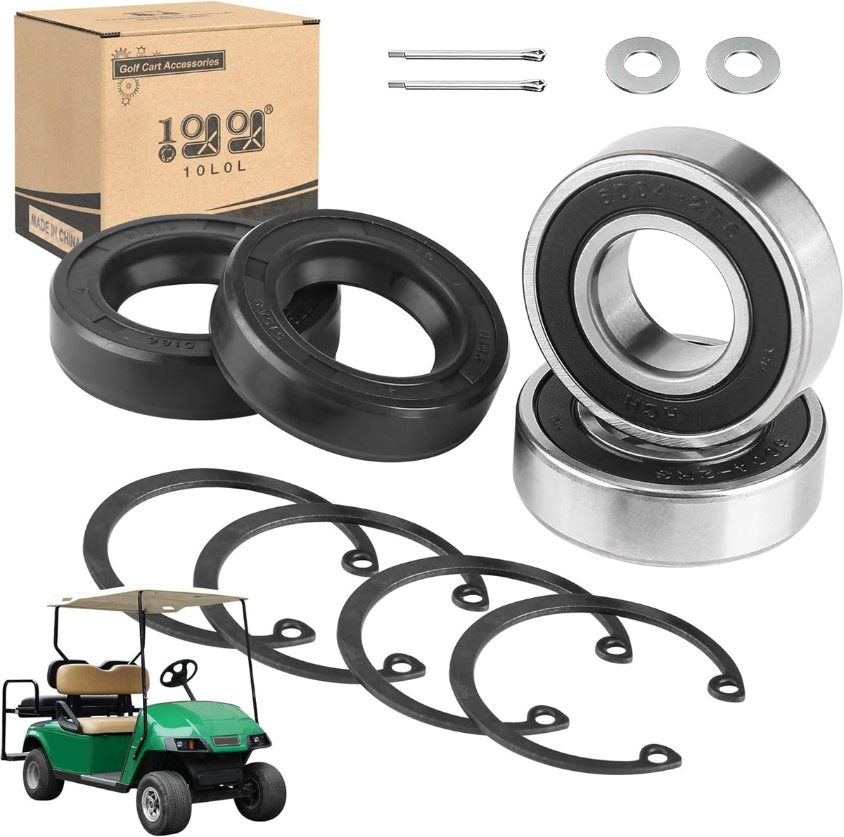 10L0L golf cart rear axle bearing kit for EZGO, durable replacement