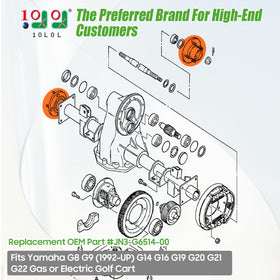 10L0L rear axle hub for Yamaha G14 to G22 ensures smooth operation.