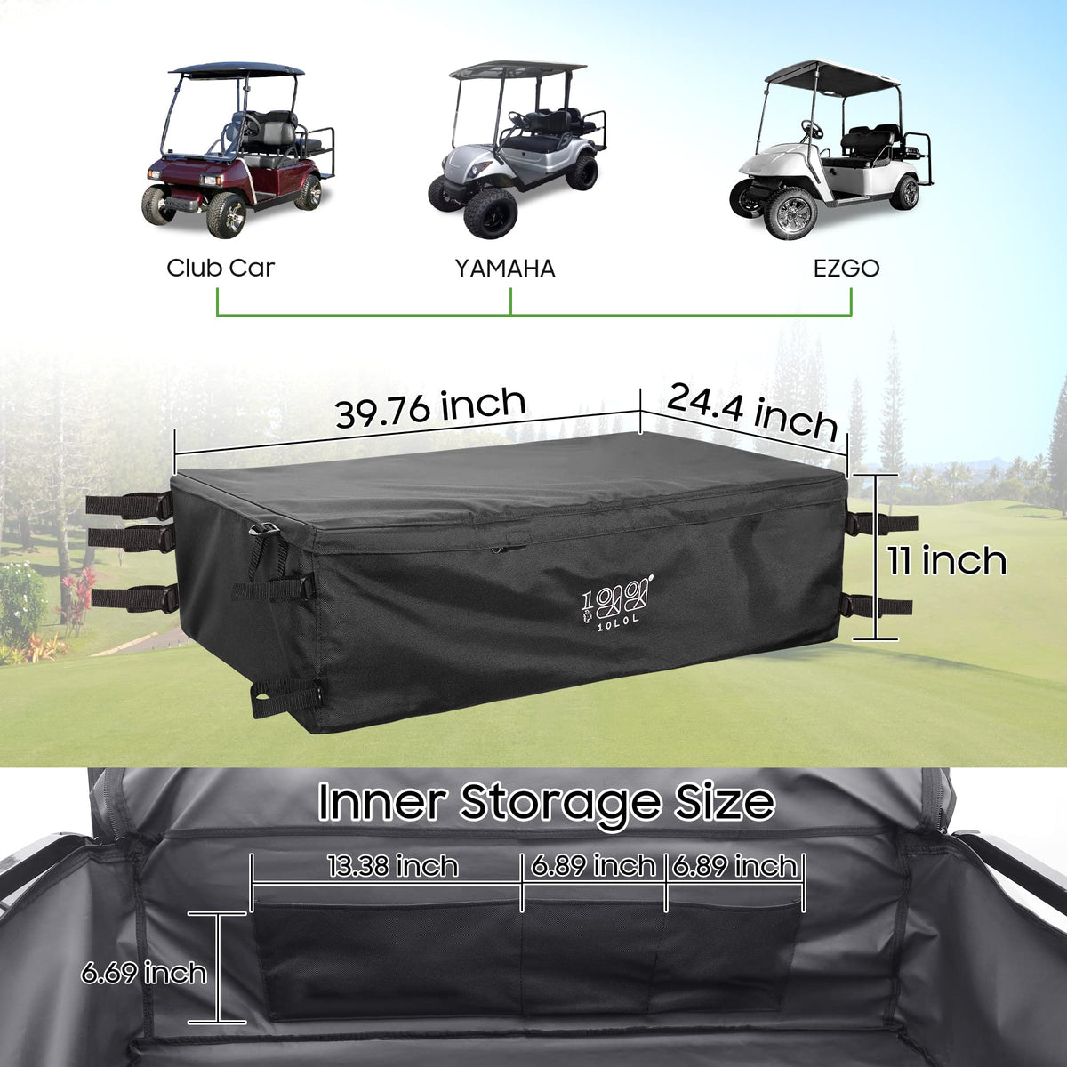 10L0L golf cart rear-fitment for 2+2 and extended kits