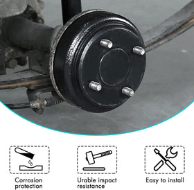 10L0L brake drum for Club Car Precedent 2004-up, front view, easy install