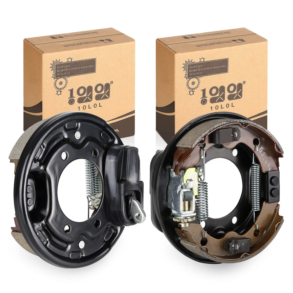 10L0L rear left brake cluster close-up with durable OEM components for Club Car DS