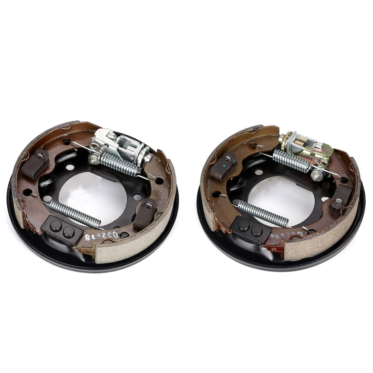 Close-up of left rear brake cluster installed on Club Car DS