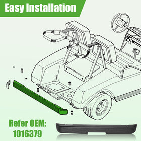 Detail of bumper bolt holes on 10L0L DS rear bumper for precise alignment