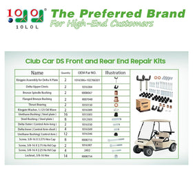 10L0L golf cart rear end suspension kit reduces squeaks over bumps