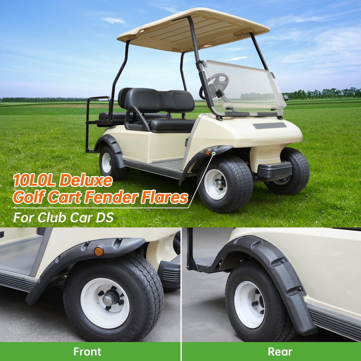 10L0L rear fender flare for Yamaha G29 provides extended protection and bold stance.