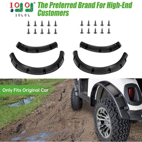 10L0L rear fender flare for EZGO RXV enhances cart stance and debris deflection