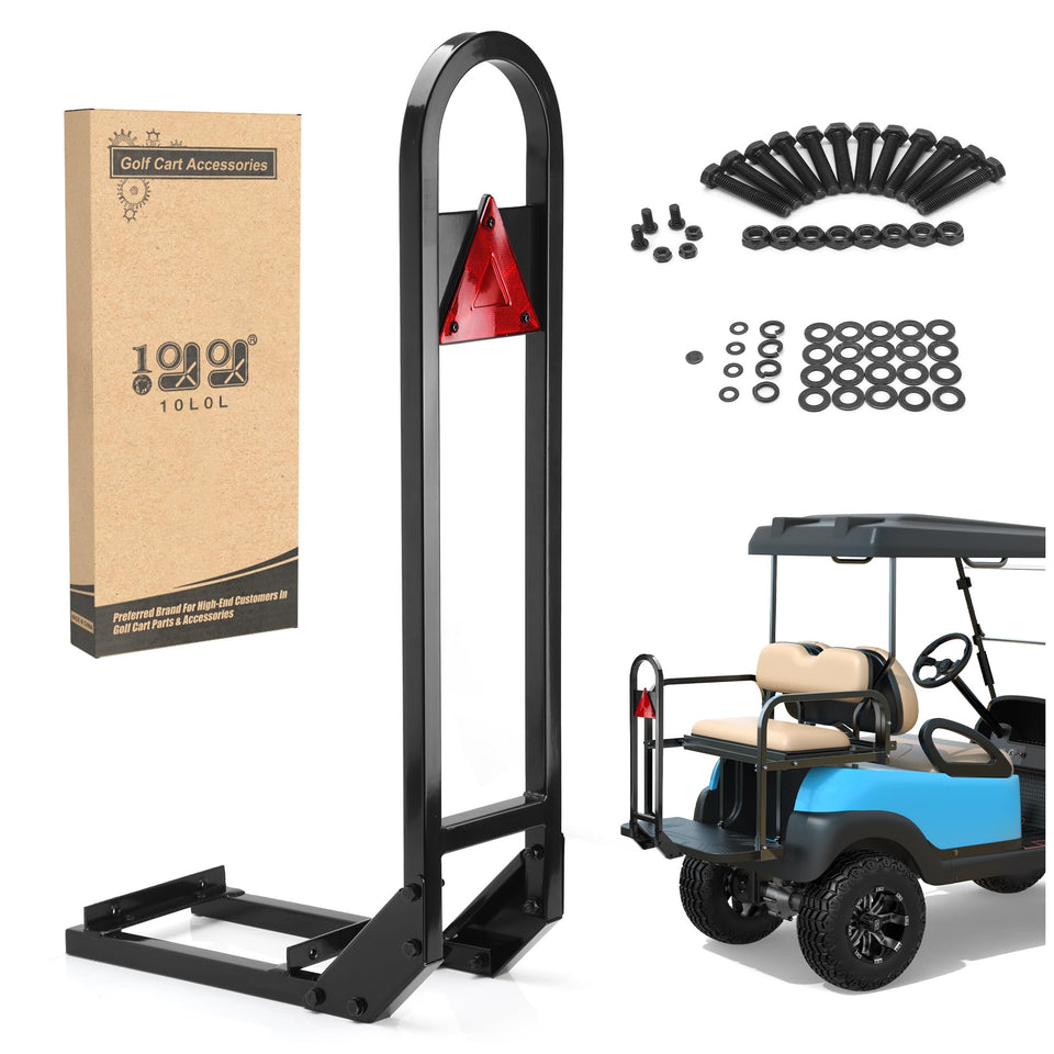 10L0L Golf Cart Rear Safety Grab Bar offers universal fit for easy rear-seat entry.