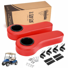 10L0L golf cart rear seat armrest driver-side with cup holder for added passenger comfort