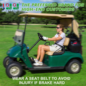 10L0L rear seat belt kit for EZGO carts enhances passenger security.