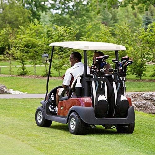 Secure rear-seat bracket assembly improving organization of golf gear