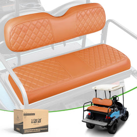 10L0L golf cart rear seat cover with diamond pattern PVC leather for stylish protection.