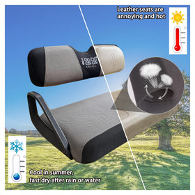 10L0L golf cart rear seat cover shields against spills and wear.