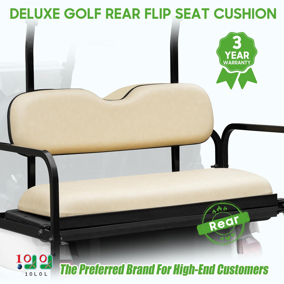 10L0L cushion with pre-drilled holes for quick mounting on compatible carts.