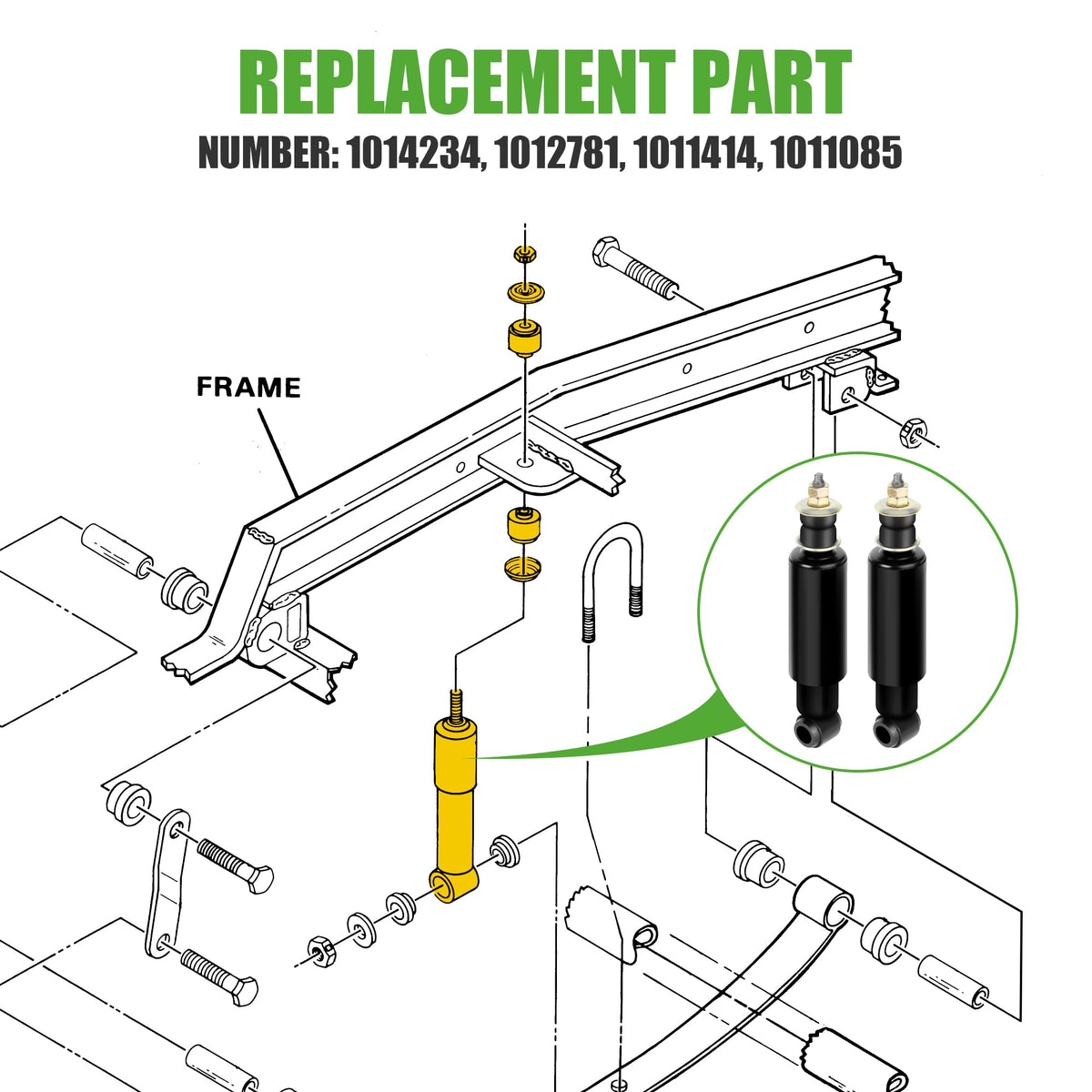 10L0L galvanized steel shocks with rust protection, endure humidity and rain