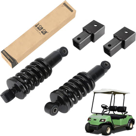 10L0L golf cart rear shock absorber spring close-up for smoother rides