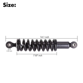 Rear shock assembly close up shows robust mounting points for Yamaha G29 electric and gas carts.