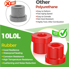 Club Car DS rear bushing kit close-up with 10L0L parts