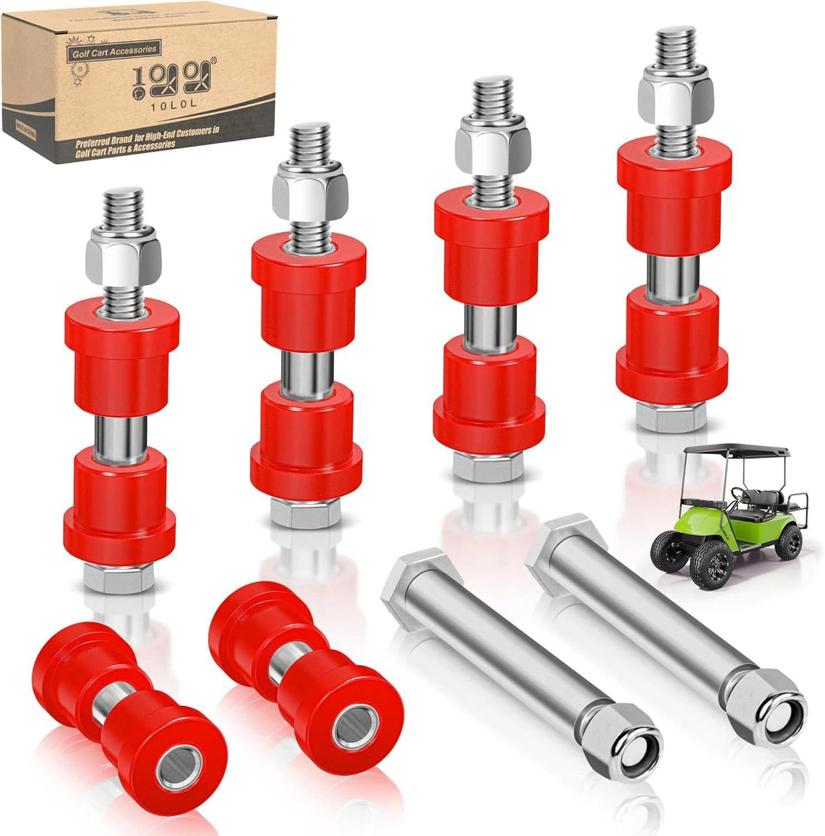 10L0L rear spring bushing kit on EZGO TXT improves ride stability