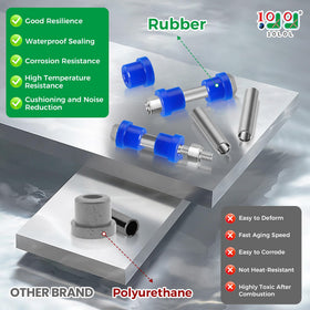 Complete 10L0L kit package shown for blue rear suspension upgrade