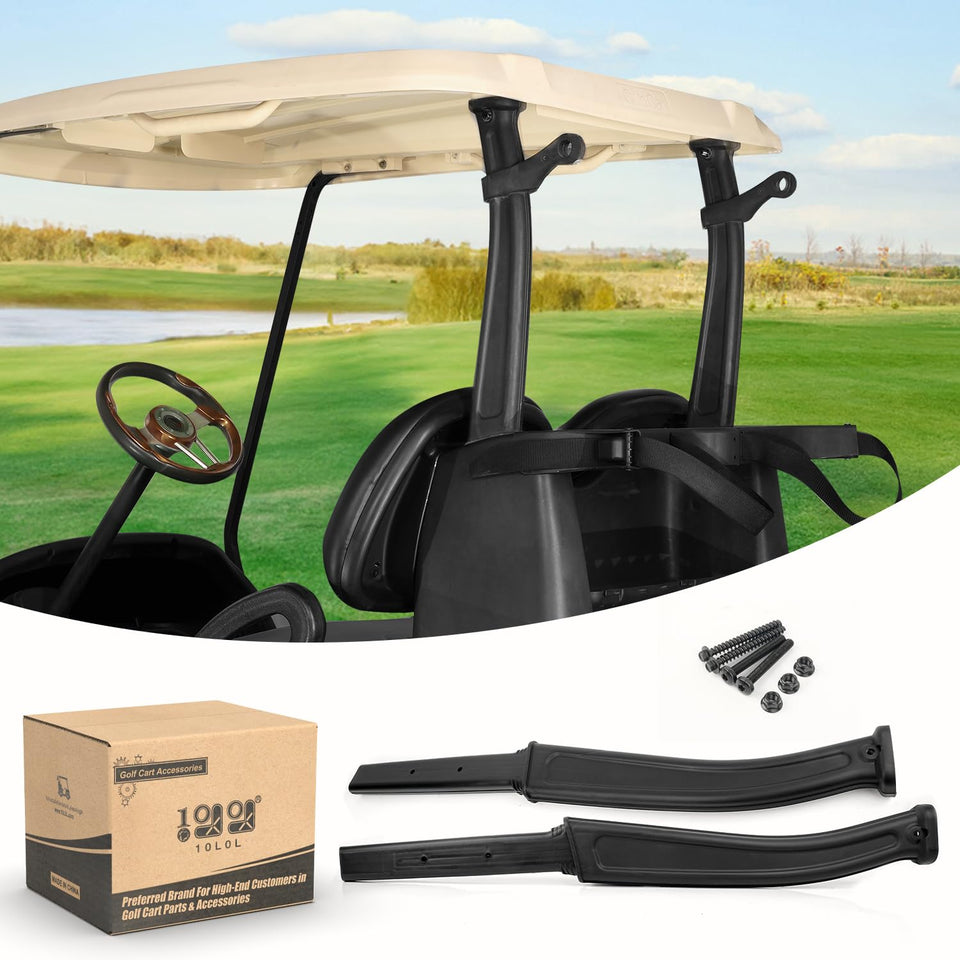 10L0L golf cart rear top strut for Club Car Precedent provides sturdy canopy support.