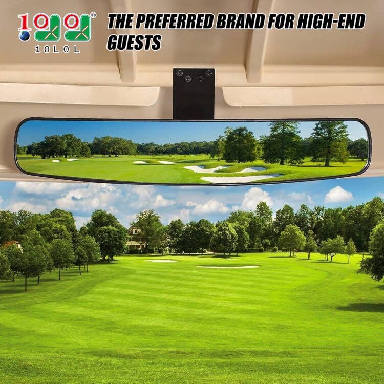 10L0L 270-degree panorama rear view mirror for Yamaha carts enhances awareness