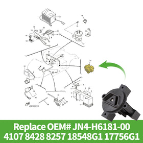 10L0L golf cart receptacle assembly highlighting secure electrical contacts
