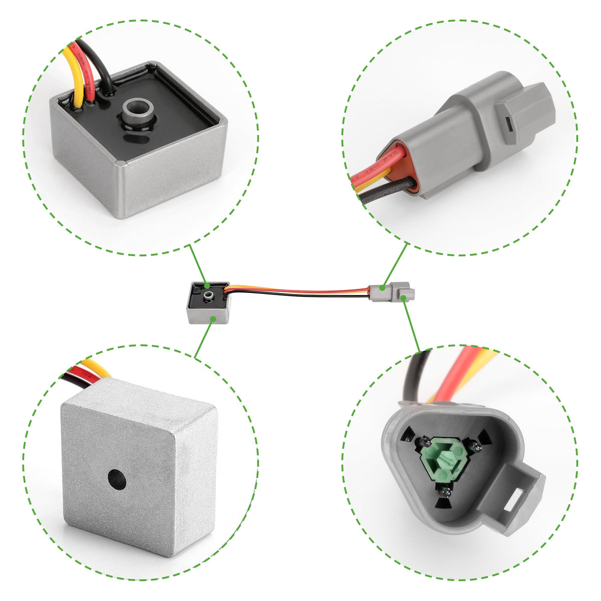Regulator connected to Club Car Precedent 2004+ for proper voltage.