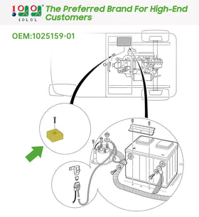 10L0L regulator installed on Club Car Precedent for reliable power.