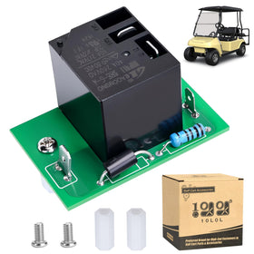 10L0L Golf Cart Relay Kit closeup highlights durable connectors for secure installations.