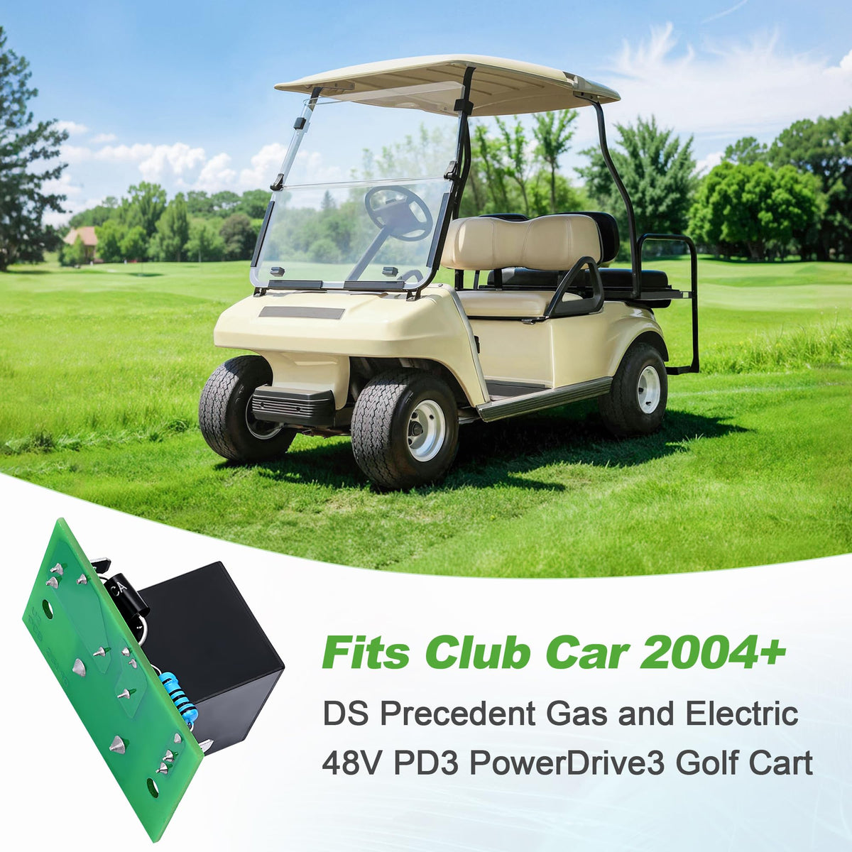 10L0L Golf Cart Relay Kit installed in cart demonstrates real-world compatibility.