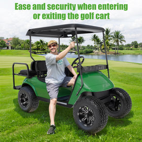 10L0L golf cart roof handle on square-tube for quick access.