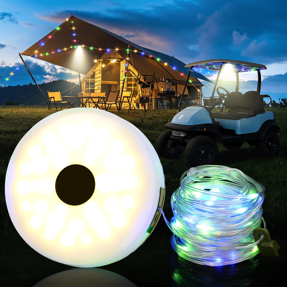 10L0L golf cart roof light for bright night visibility and ambiance