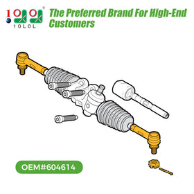10L0L Golf Cart RXV tie rod end with locknut pack ready for installation.
