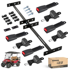 10L0L golf cart seat belt kit bracket front seat with retractable belt enhances passenger safety