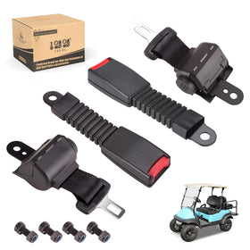 10L0L Golf Cart Seat Belts 2-pack retractable 42-inch belts with buckles for versatile seating safety.