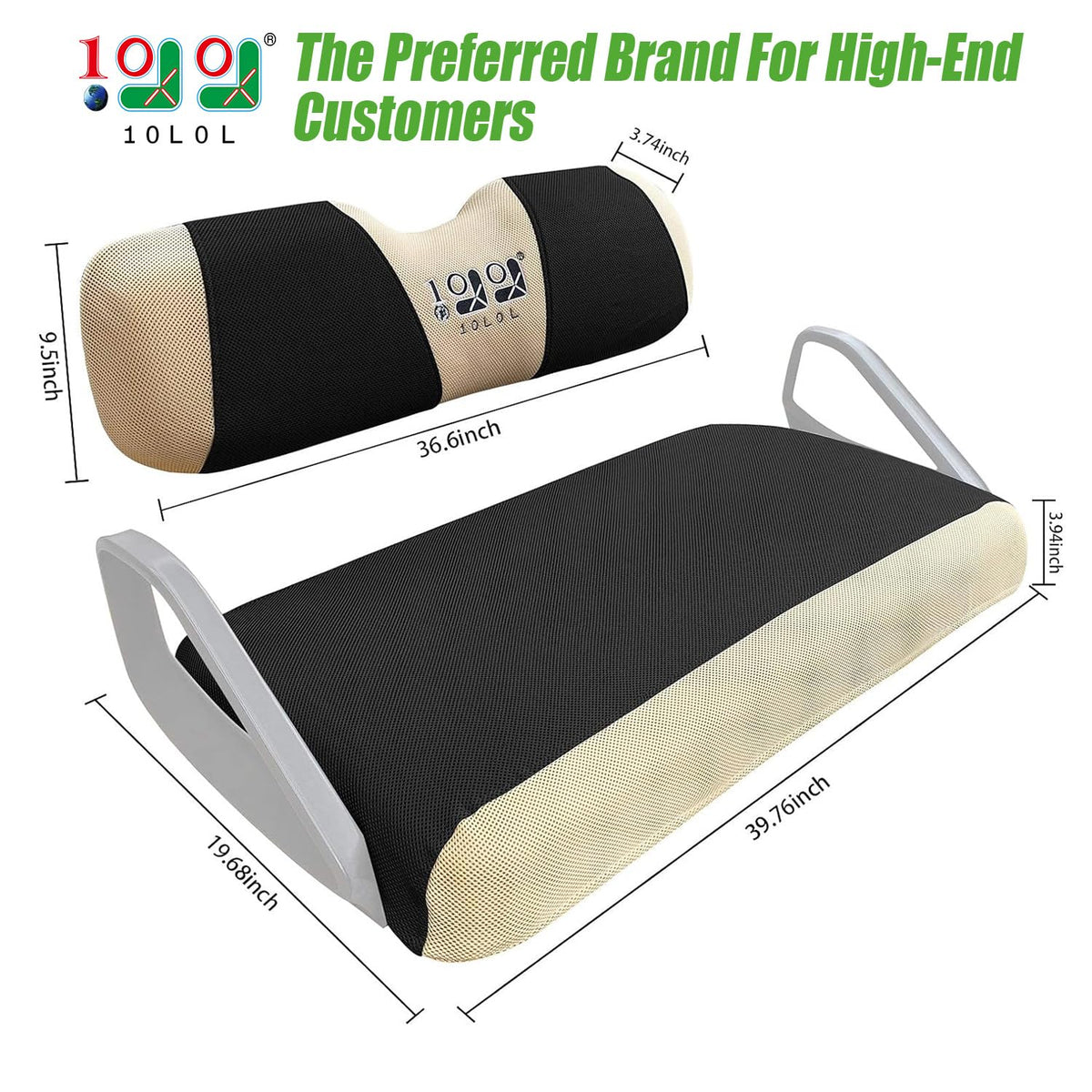 10L0L EZGO TXT/RXV back rest cover provides durable protection