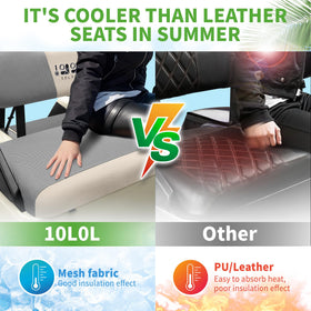 10L0L breathable mesh fabric seat cover for airflow and cooling