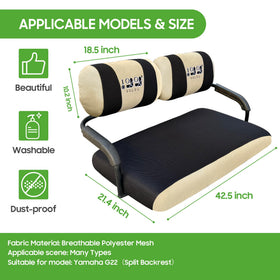 10L0L golf cart seat cover for Club Car DS pre2000 front; tailored fit and protection.