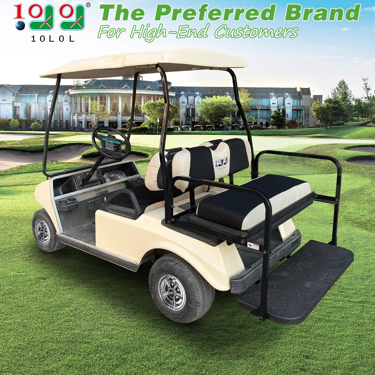 10L0L rear seat cover for Club Car DS shields upholstery and spills