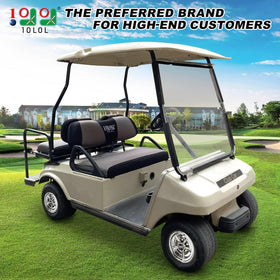 10L0L golf cart seat cover rear view shows durability and style with two-tone design