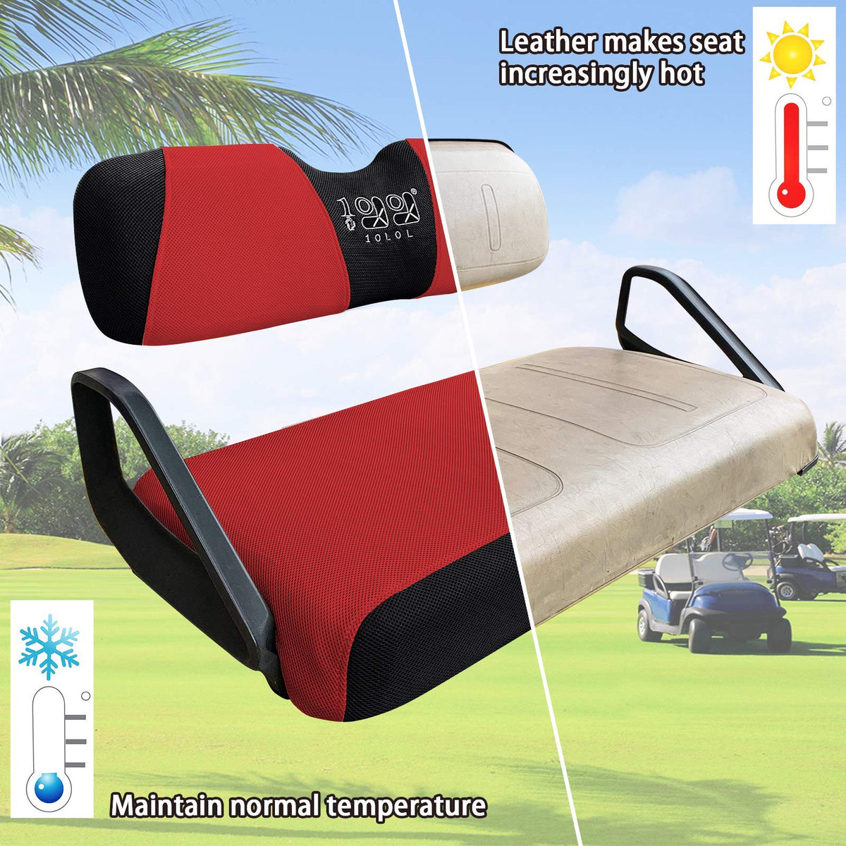 10L0L Club Car DS 2000+ front cover protects wear and dirt.