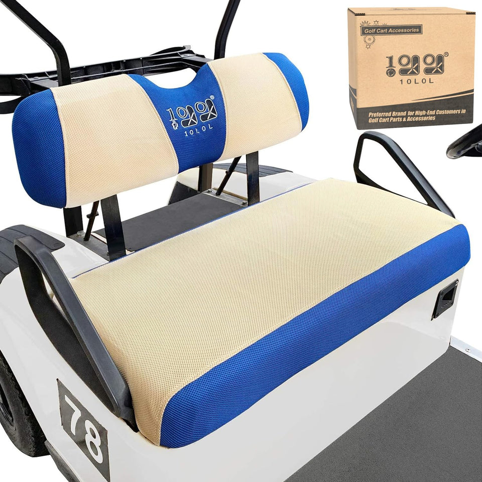 10L0L front bench seat cover for EZGO TXT/RXV protects against spills and stains