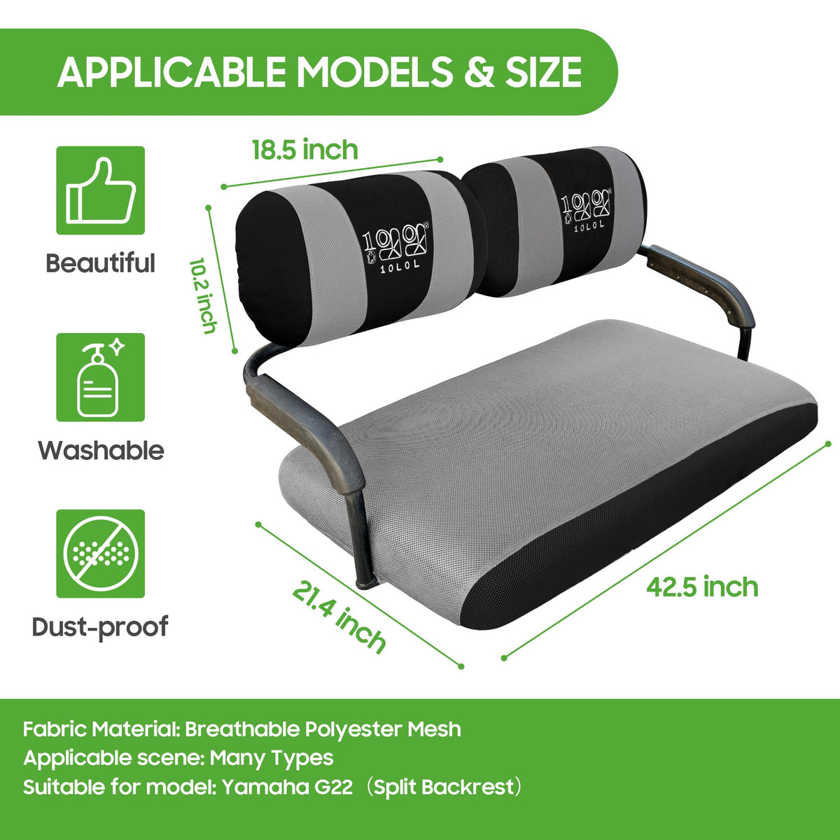 Machine washable design simplifies cleanup after rides on the go.